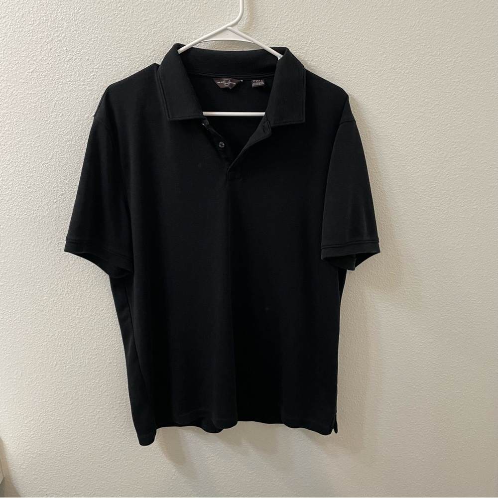 Black brown polo shirt black large